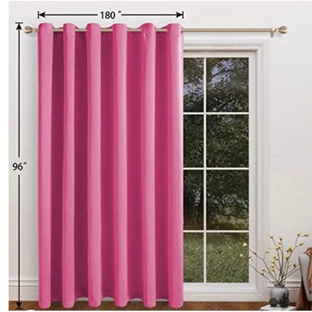 Pink Room Divider 1 Panel‎ Black Out Curtain, 10ft x 9ft
